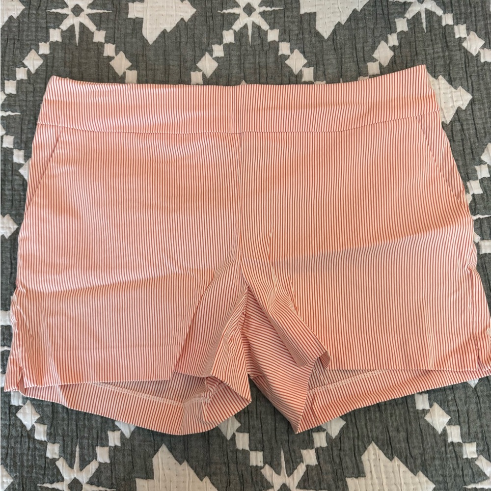 New York & Company Pink Striped High Waist Shorts